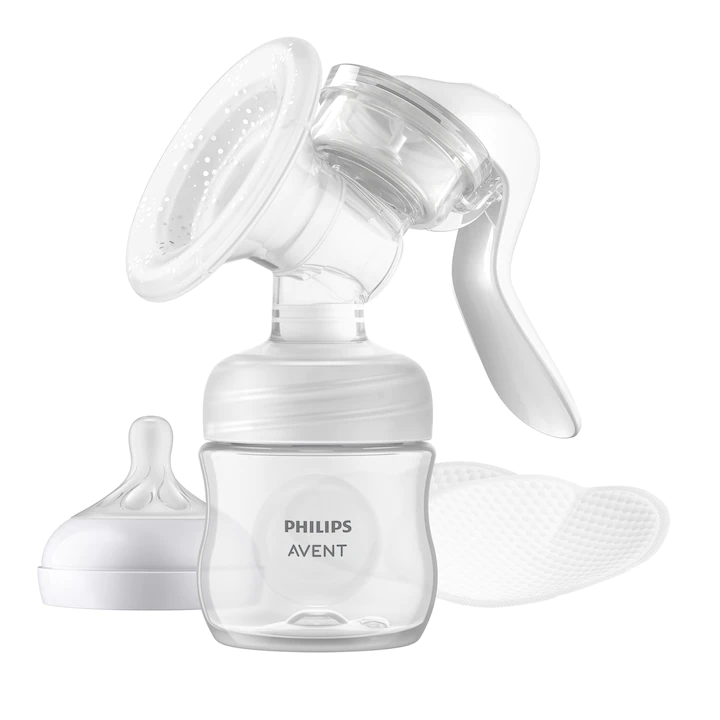 pompa de san Philips Avent SCF430, cu perna din silicon, biberon inclus