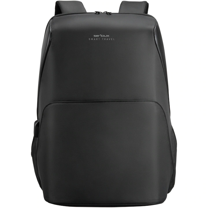 rucsac Serioux Smart Travel ST9590, 15 inch, port de incarcare usb, negru