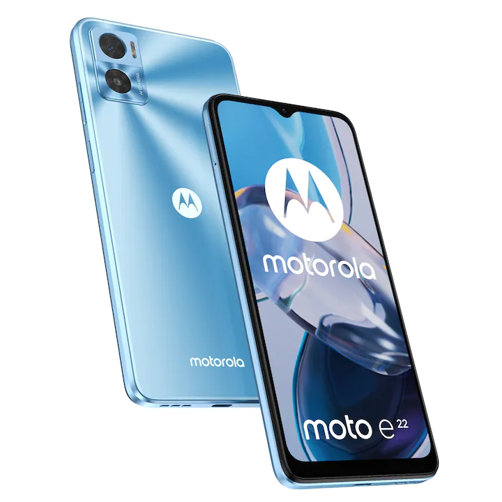 Telefon Motorola Moto E22, 4GB RAM, Crystal Blue