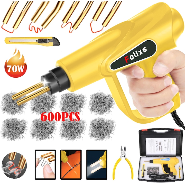 pistol de lipit cu capse incluse