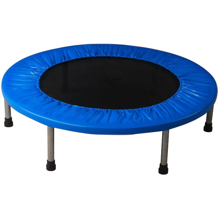 trambulina fitness diametru 97cm, negru cu albastru