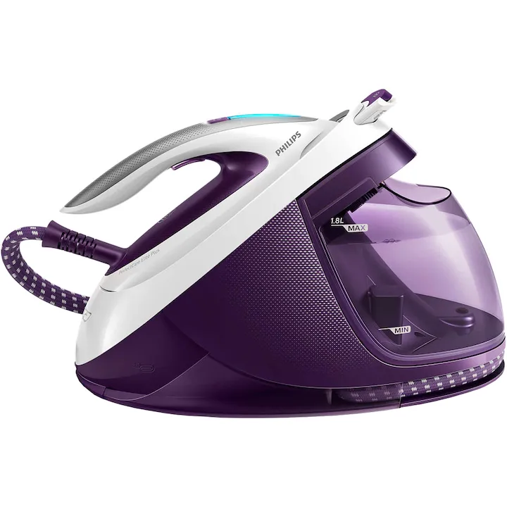 statie de calcat Philips ElitePlus cu abur vertical, mov