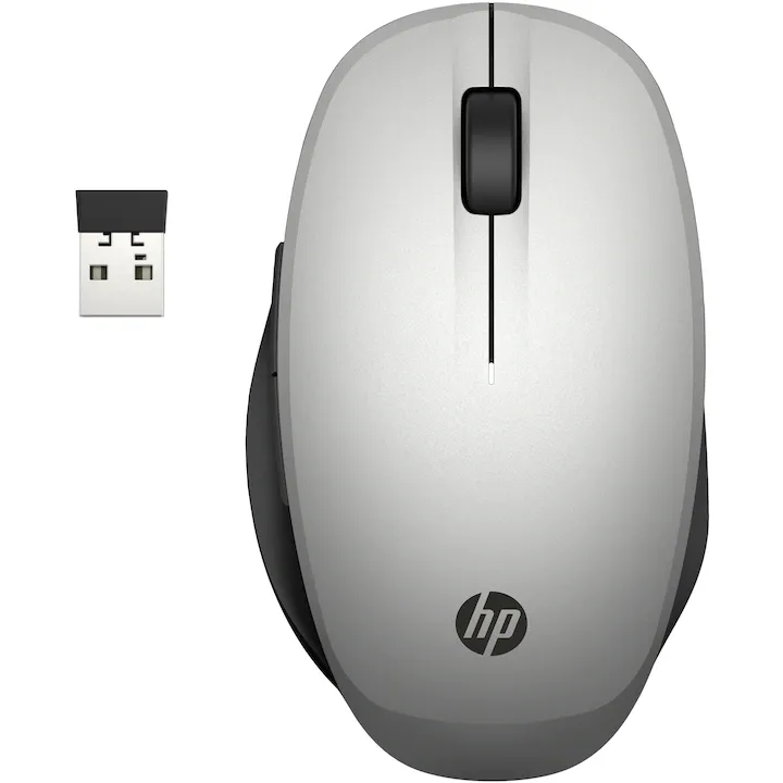 mouse HP 300 Dual Mode alb cu autonomie mare