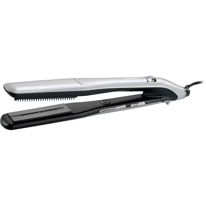 placa de par Babyliss Steam cu placi mari, argintie